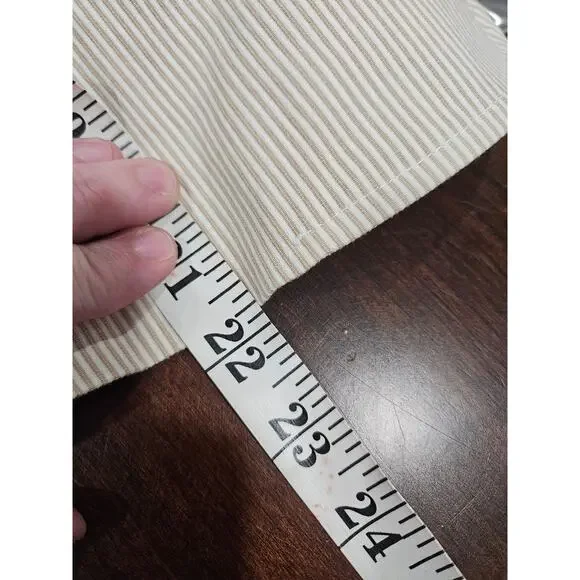 Vintage Theory White Beige Pinstripe Cotton Women's Blazer Size 6 Neutral Jacket - Picture 11 of 11